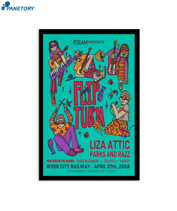 Flipturn River City Railway Jacksonville Fl Apr 27 2024 Poster