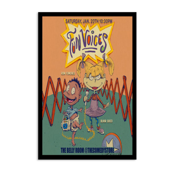 Fun Voices January 20 2024 Ron Funches And Blair Socci Show Poster