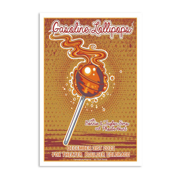 Gasoline Lollipops Dec 31 2023 Fox Theater Boilder Colorado Poster