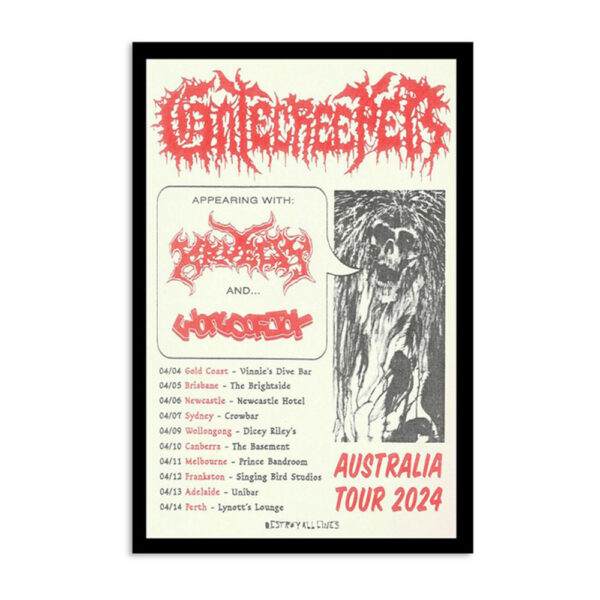 Gatecreeper Australia Tour '24 Poster