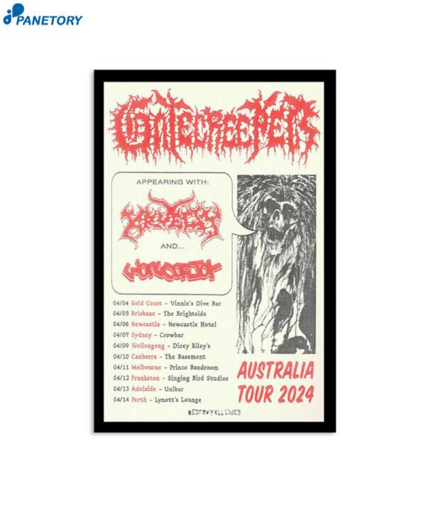 Gatecreeper Australia Tour '24 Poster