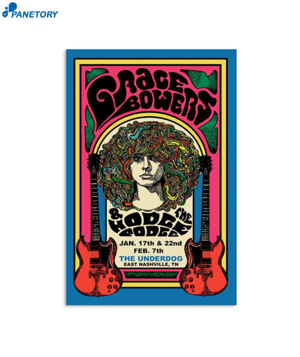 Grace Bowers East Nashville Tn Jan 17 & 22 Feb 7 2024 Poster