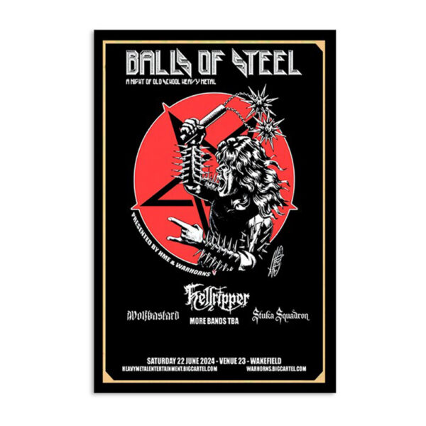 Hellripper Balls Of Steel Wakefield June 22 2024 Venue Poster