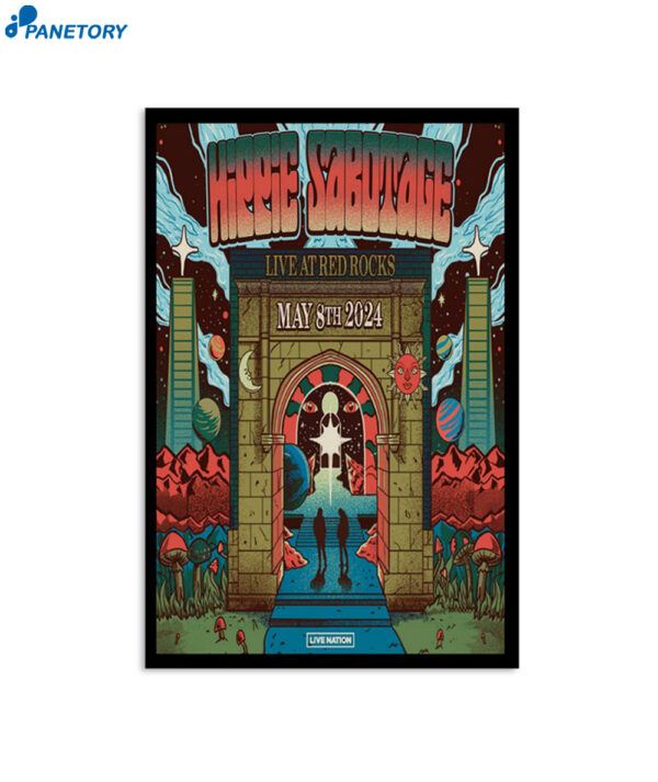 Hippie Sabotage Red Rocks Amphitheatre 8th May 2024 Show Poster