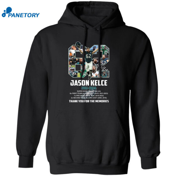 Jason Kelce 2011-2024 Thanks You For The Memories Shirt 1
