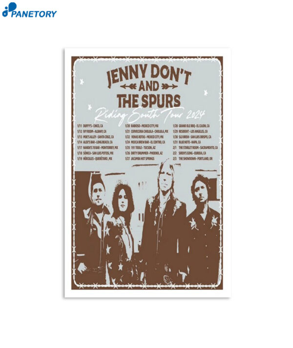 Jenny Don't & The Spurs Riding South 2024 Poster