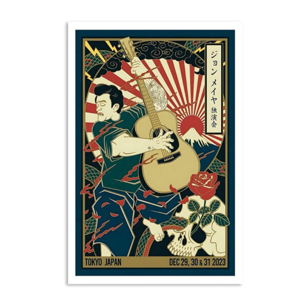 John Mayer Blue Note Tokyo Japan Dec 29 30 & 31 2023 Poster