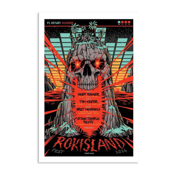 Key West Fl Rokisland Fest January 17 - 20 2024 The Key West Amphitheater Poster