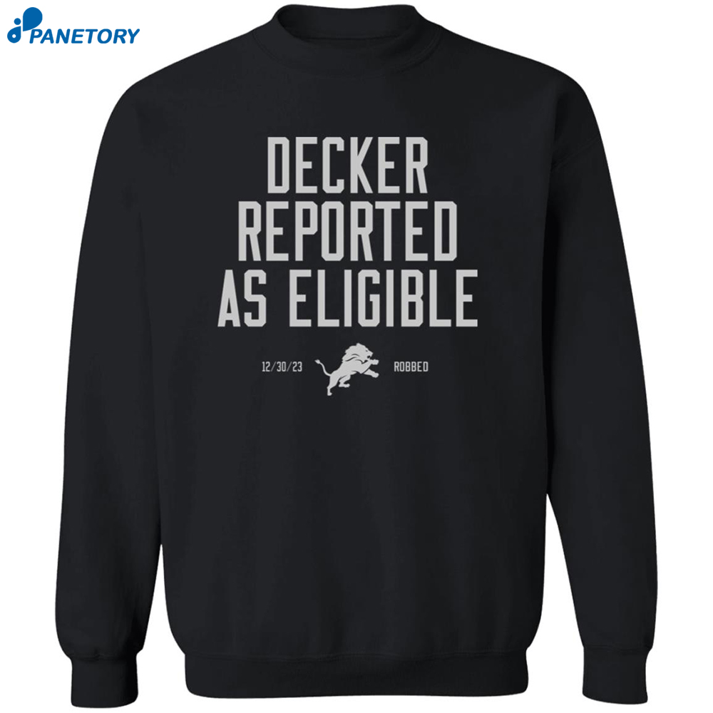 Lion Decker Reported As Eligible Shirt 6 Lion Decker Reported As Eligible Shirt 2