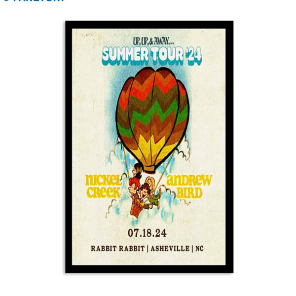 Nickel Creek & Andrew Bird Rabbit Rabbit Asheville Nc July 18 2024 Event Poster