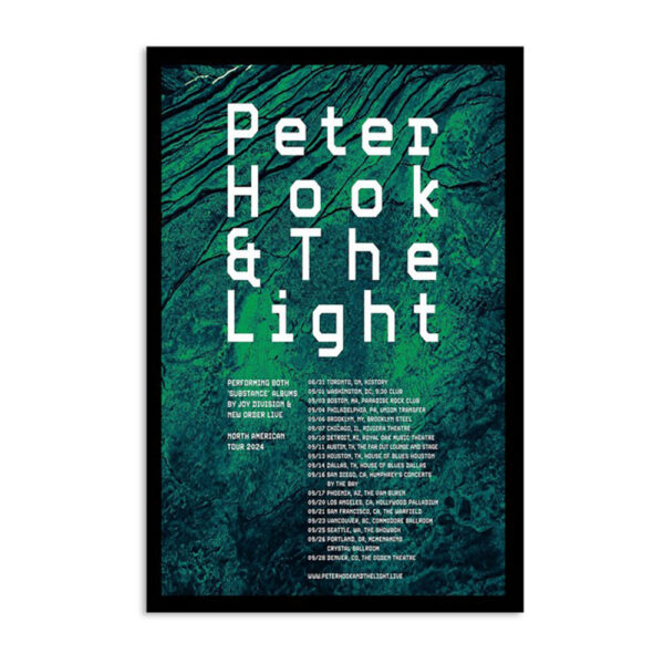 Peter Hook & The Light North American Tour 2024 Poster