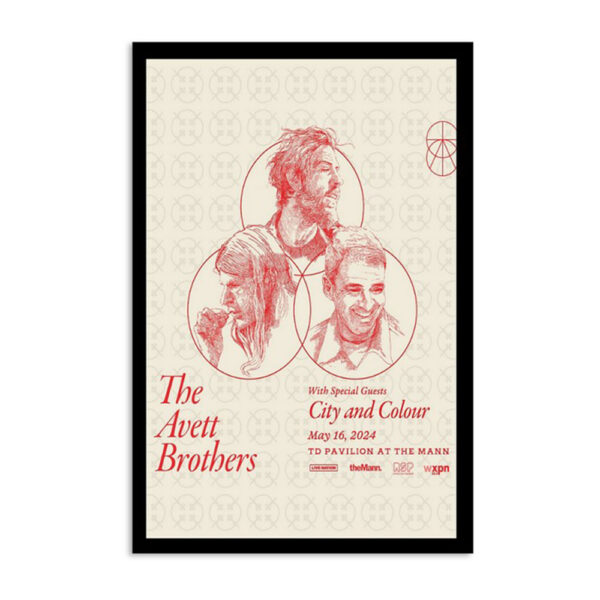 Philadelphia Pa May 16 2024 The Avett Brothers Tour Poster