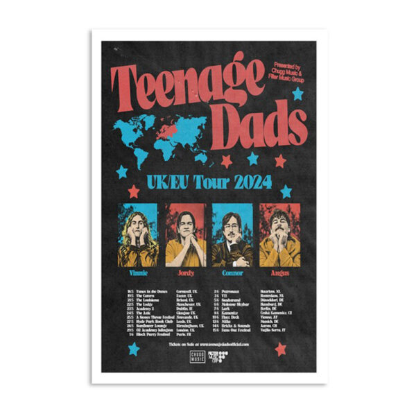 Teenage Dads Uk-eu Tour 2024 Poster