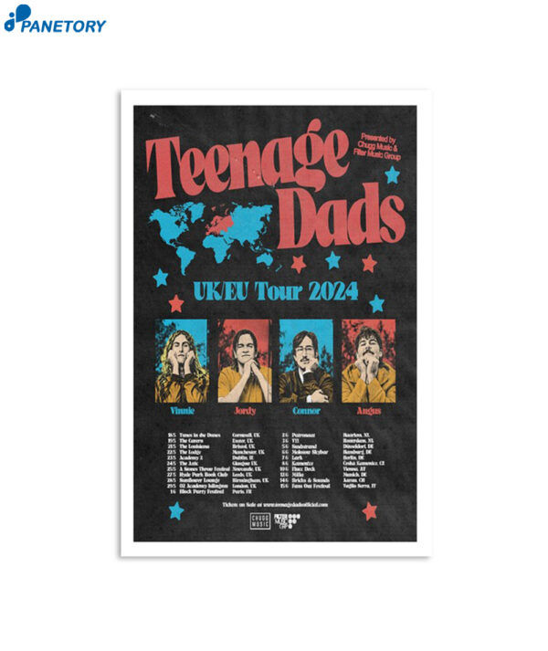Teenage Dads Uk-eu Tour 2024 Poster