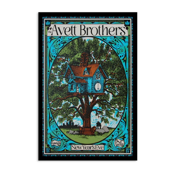 The Avett Brothers Pnc Arena Raleigh Nc Dec 31 2023 Poster