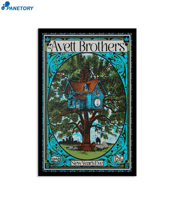 The Avett Brothers Pnc Arena Raleigh Nc Dec 31 2023 Poster