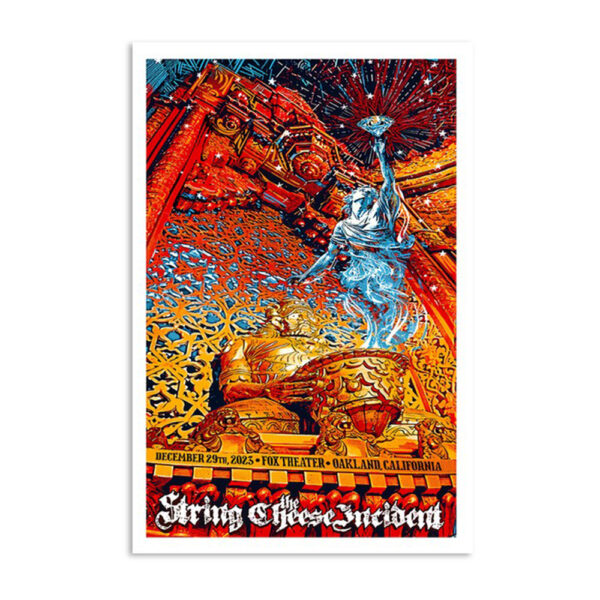 The String Cheese Incident Fox Theater Oakland Ca Dec 29th 2023 Poster