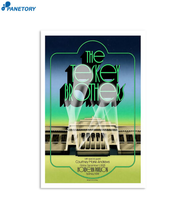 The Teskey Brothers December 1 2023 The Hordern Pavilion Sydney Australia Poster