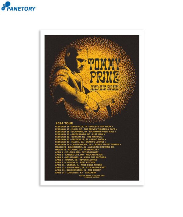 Tommy Prine And His Band Tour 2024 Poster