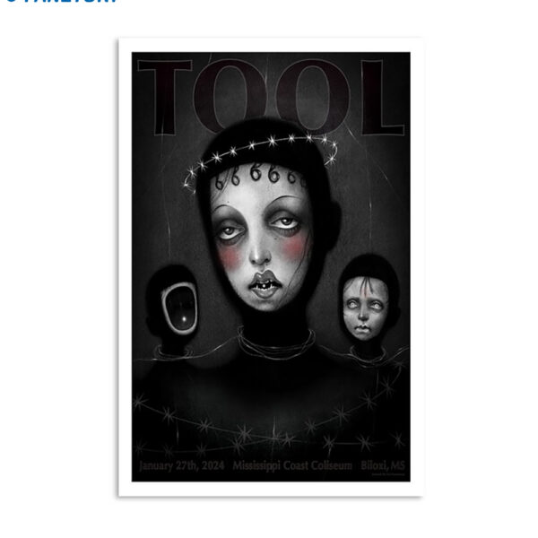 Tool Mississippi Coast Coliseum Biloxi Ms January 27 2024 Poster
