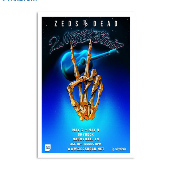 Zeds Dead May 3 & 4 2024 Nashville Tn Poster