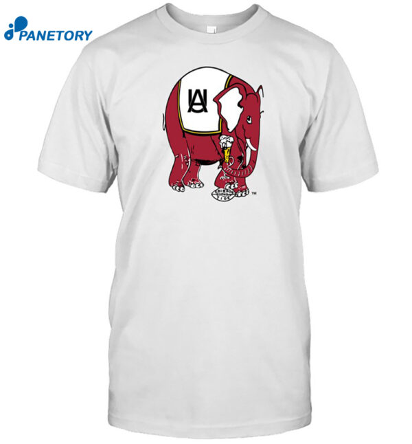 Aaron Estrada Wearing 1950's Alabama Logo Shirt