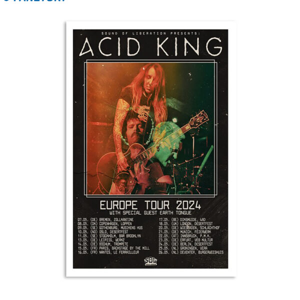 Acid King Europe Tour 2024 Poster