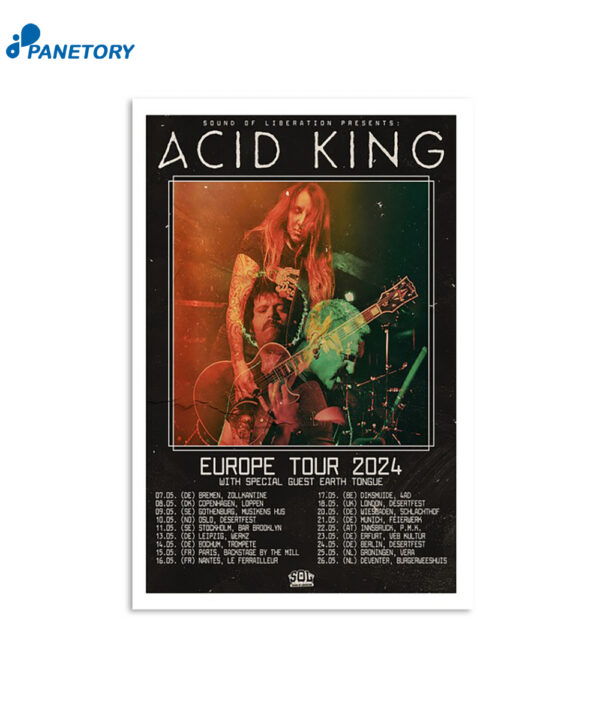 Acid King Europe Tour 2024 Poster