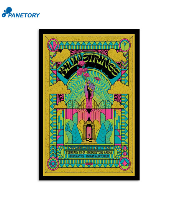 Billy Strings February 23-24 2024 Bridgestone Arena 2024 Poster