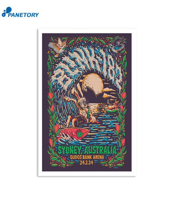 Blink-182 February 24 2024 Qudos Bank Arena Sydney Australia Poster