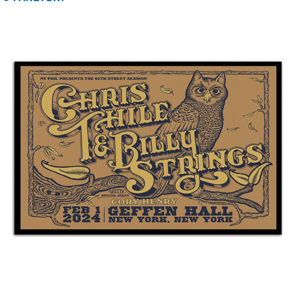Chris Thile & Billy Strings February 1 2024 Geffen Hall New York NY Poster