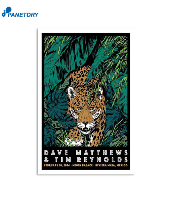 Dave Matthews Band & Tim Reynolds Moon Palace Riviera Maya Mexico Feb 18 2024 Poster