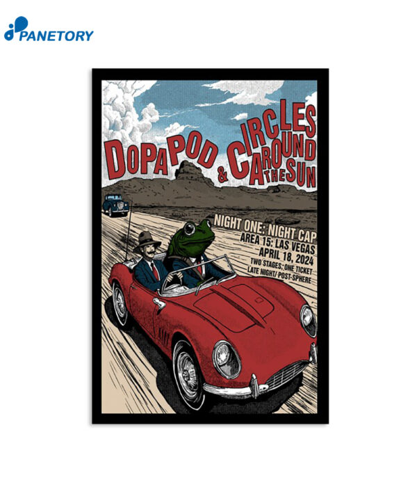 Dopapod & Circles Around The Sun Area 15 April 18 Las Vegas NV Poster