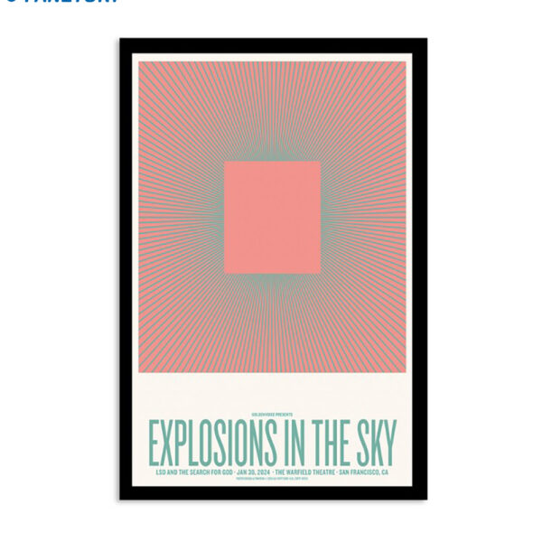 Explosions In The Sky Tour 2024 The Warfield Poster