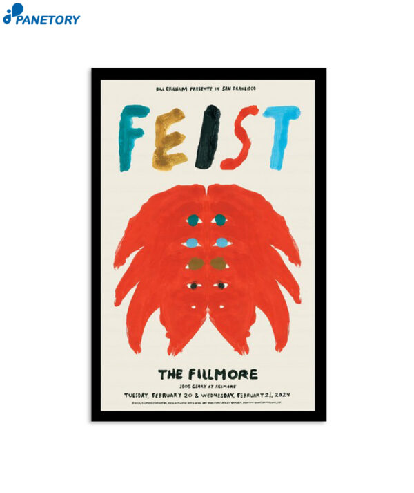 Feist Feb 20-21 2024 San Francisco Ca Poster