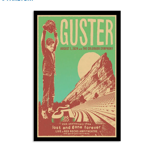 Guster Tour 2024 Red Rocks Amphitheatre Poster