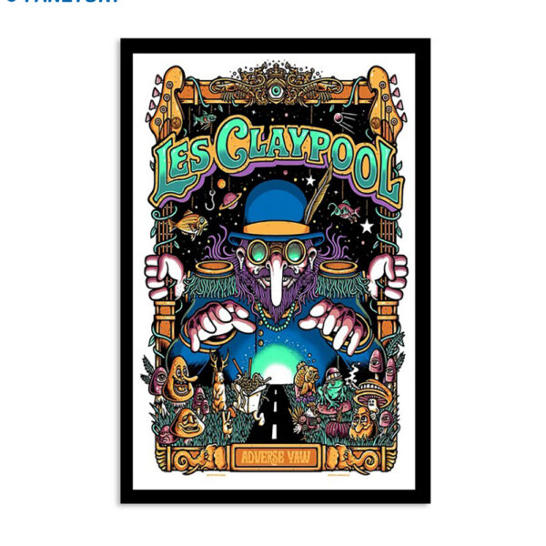 Les Claypool’s Fearless Flying Frog Brigade Adverse Yaw The Prawn Song Years Poster