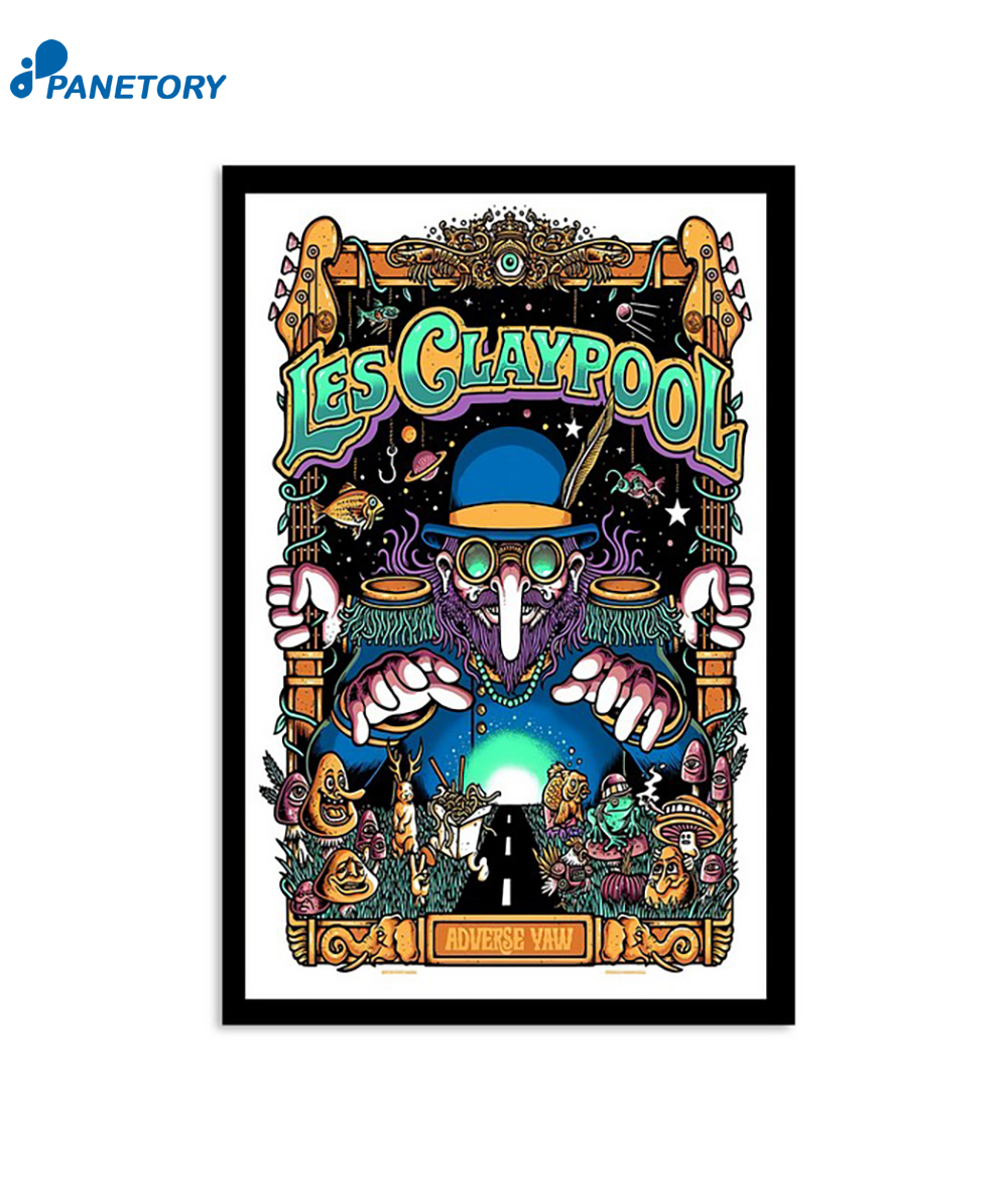 Les Claypool’s Fearless Flying Frog Brigade Adverse Yaw The Prawn Song Years Poster 2 Les Claypool’s Fearless Flying Frog Brigade Adverse Yaw The Prawn Song Years Poster