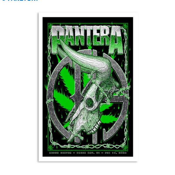 Pantera February 18 2024 Resch Center Green Bay Wi Poster