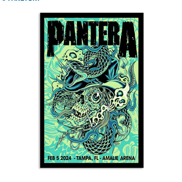 Pantera February 5 2024 Amalie Arena Tampa Fl Poster
