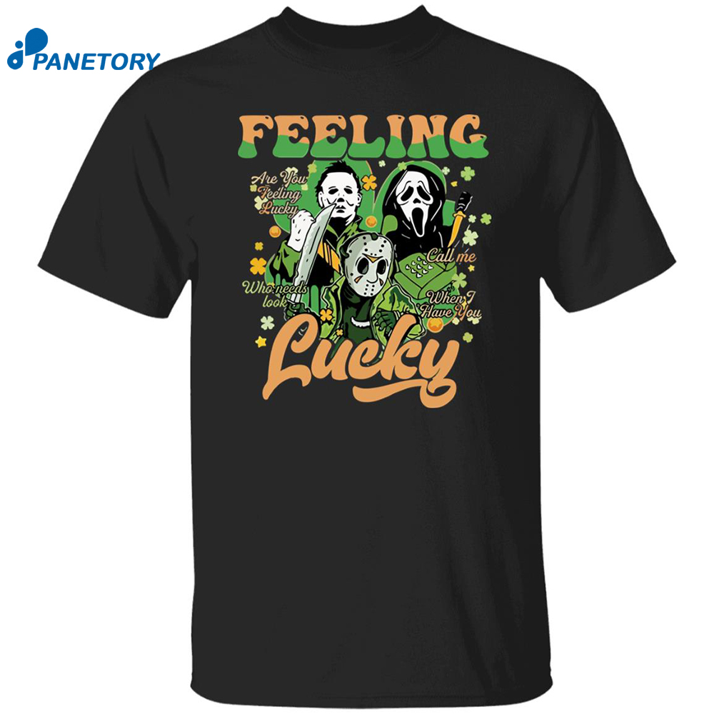 Patrick's Day Men Of Horror Feeling Lucky Shirt 8 Patrick’s Day Men Of Horror Feeling Lucky Shirt