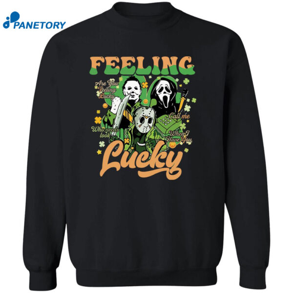 Patrick’s Day Men Of Horror Feeling Lucky Shirt 1