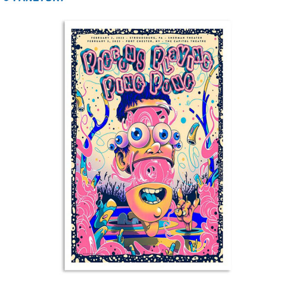 Pigeons Playing Ping Pong Feb 2 2024 Stroudsburg Pa Poster