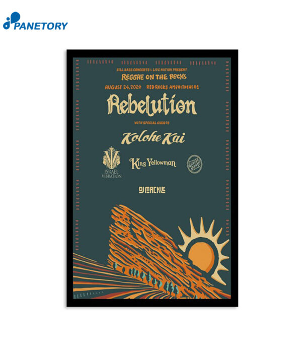 Rebelution Red Rocks Amphitheatre Morrison Co August 24 2024 Poster