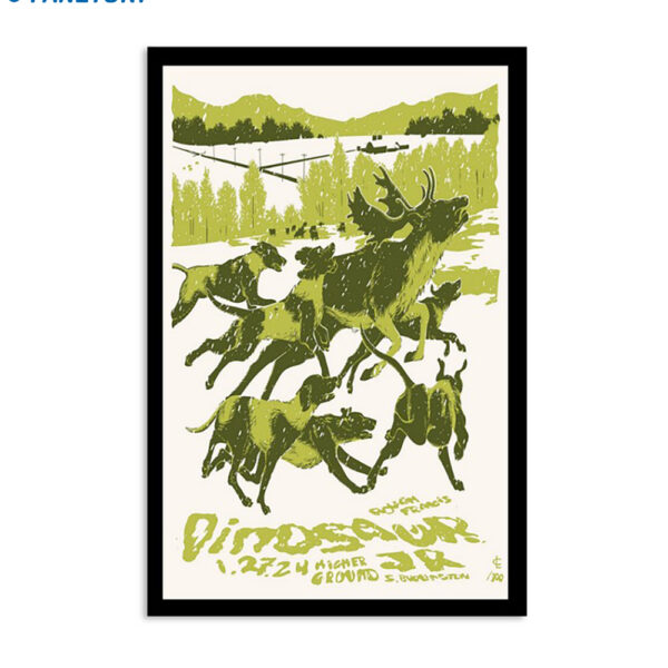 South Burlington Vt January 27 2024 Dinosaur Jr Tour Poster