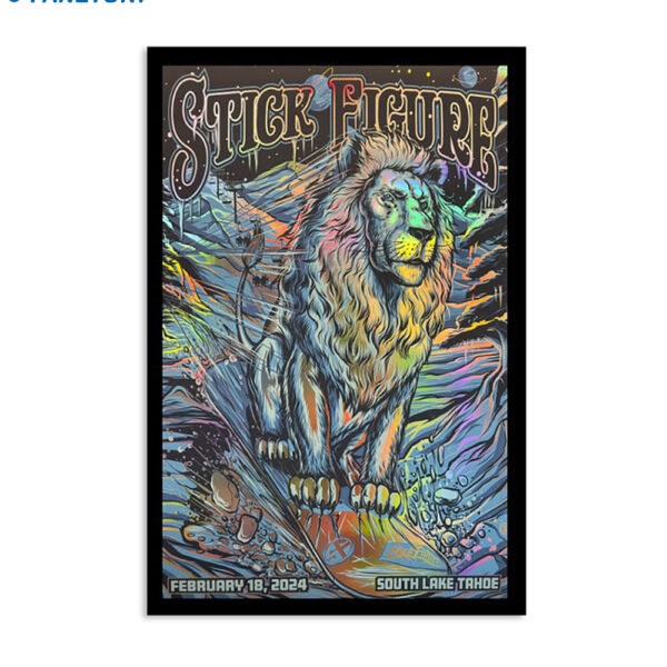 Stick Figure Stateline Lake Tahoe Reggae Festival 18 Feb 2024 Poster