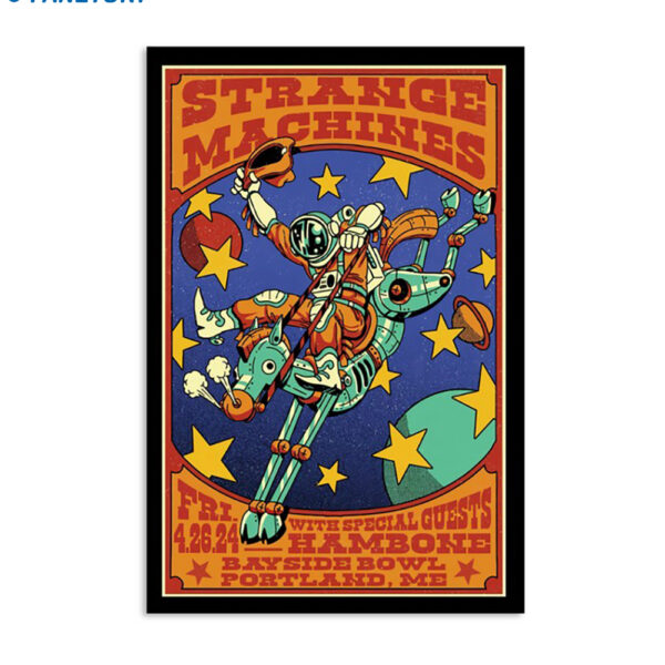 Strange Machines April 26 Portland Me Bayside Bowl Poster