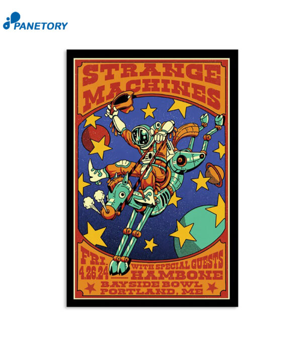 Strange Machines April 26 Portland Me Bayside Bowl Poster