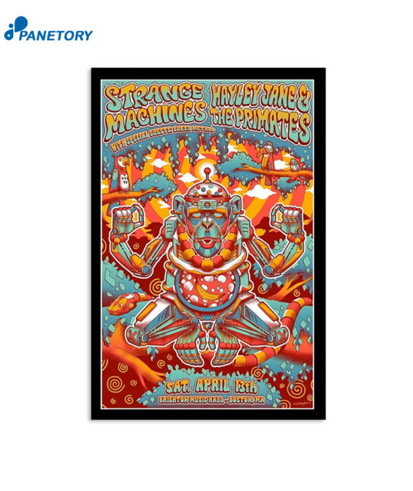 Strange Machines Tour Boston Ma April 13 2024 Poster