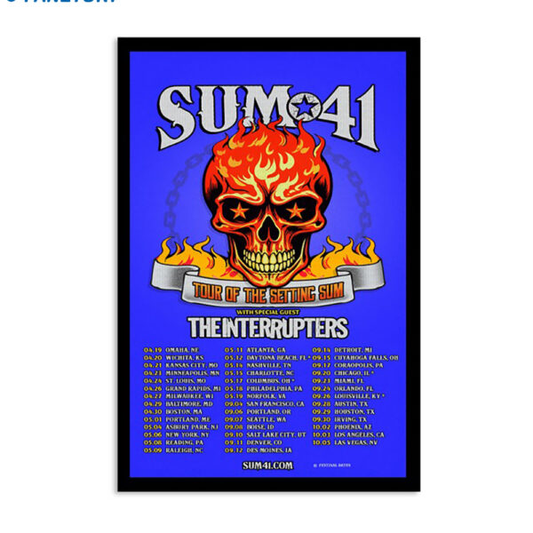 Sum 41 The Final World Tour 2024 Poster